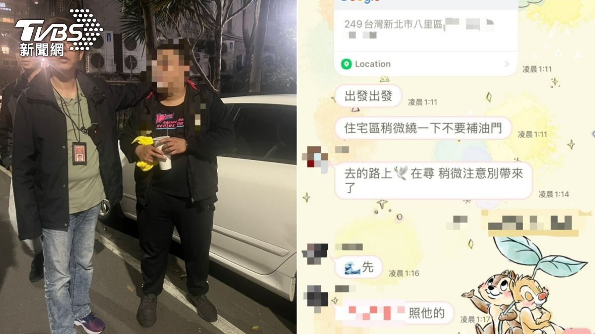 警方逮捕號召飆車的男子，並在手機查獲「揪團」飆車的鐵證。（圖／TVBS）