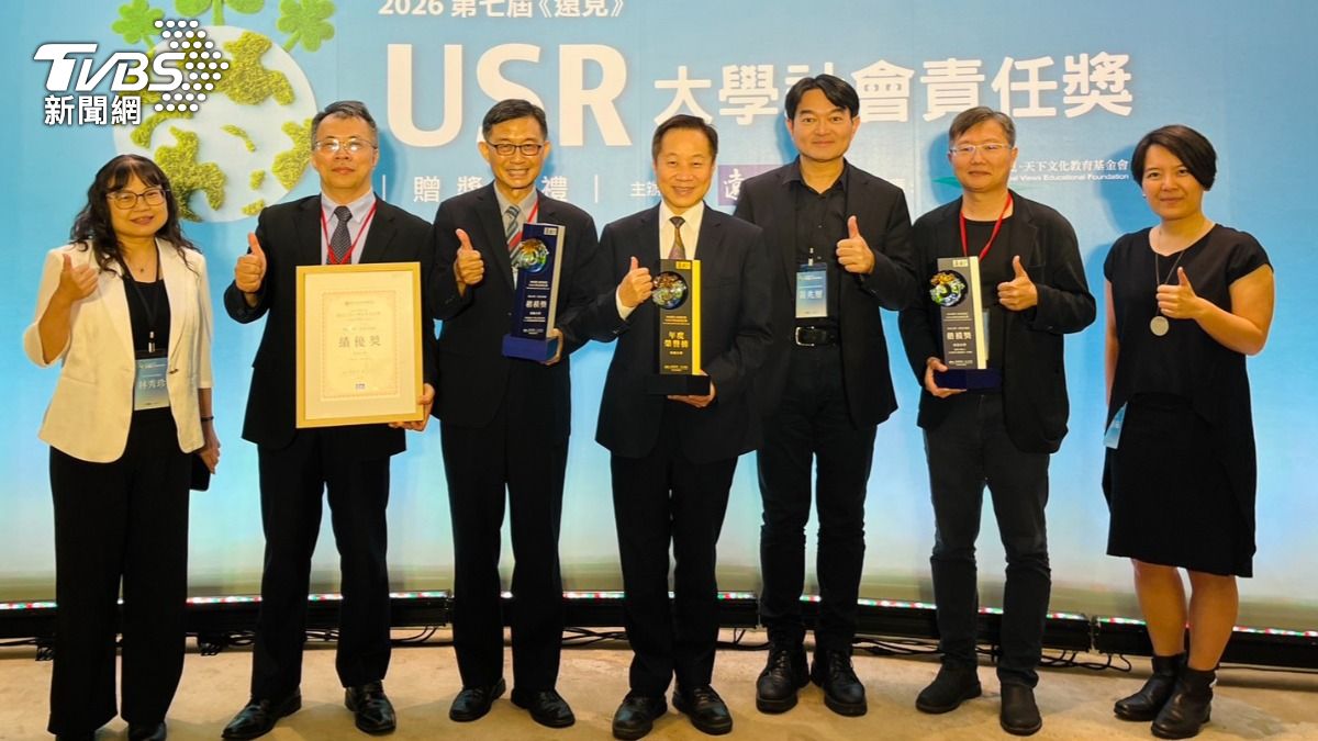 東海不僅成為全台首間、也是目前唯一獲「年度榮譽榜」殊榮的大學,更同步橫掃「生態共好組」、「產業共創組」兩項楷模獎及一項績優獎。(圖/東海大學 提供)