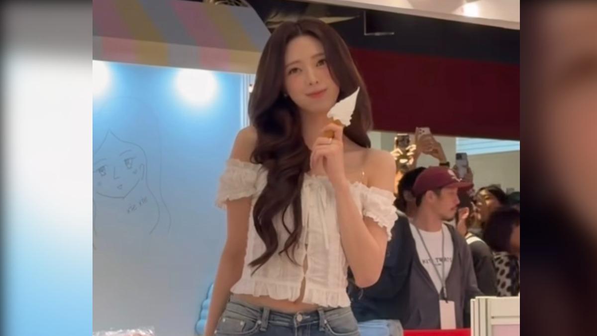 ITZY有娜在快閃店留下親筆彩繪。(圖/翻攝自ustylelife IG)
