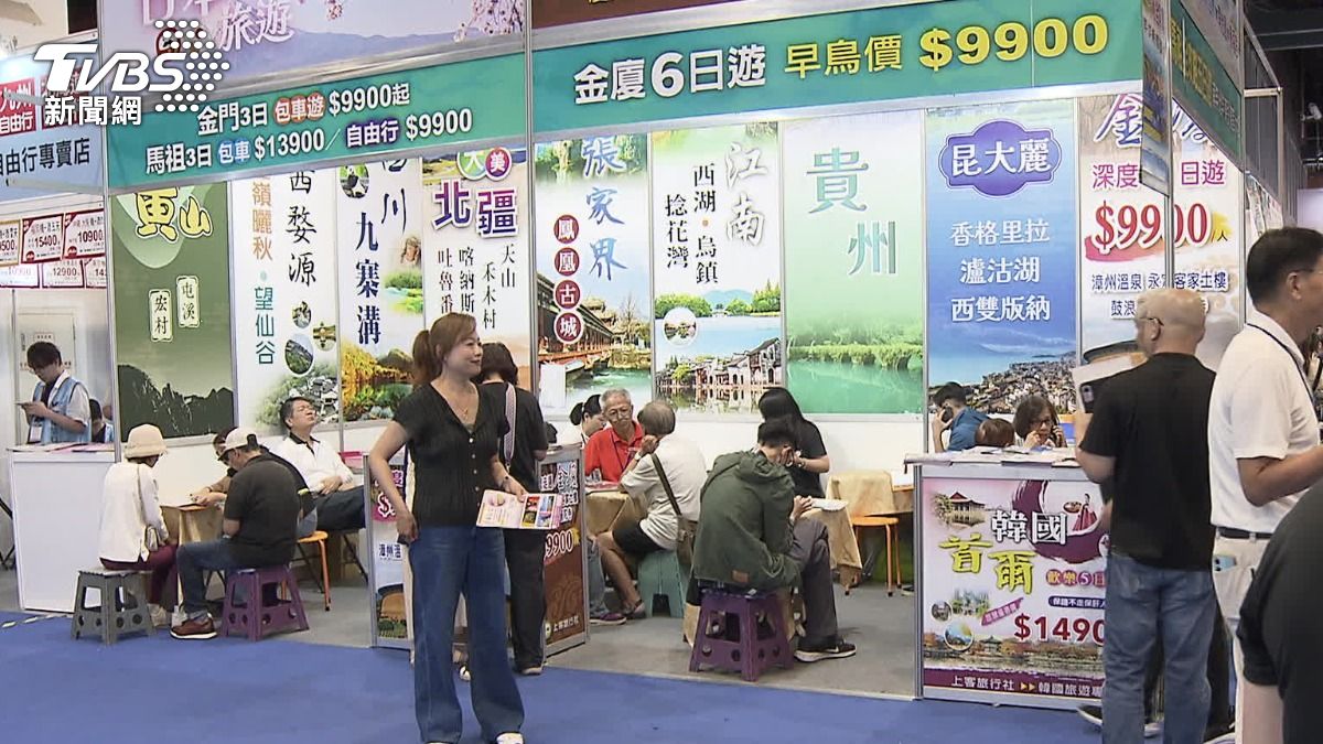 台北旅展有不少業者主打中國大陸自由行行程。(圖/TVBS)