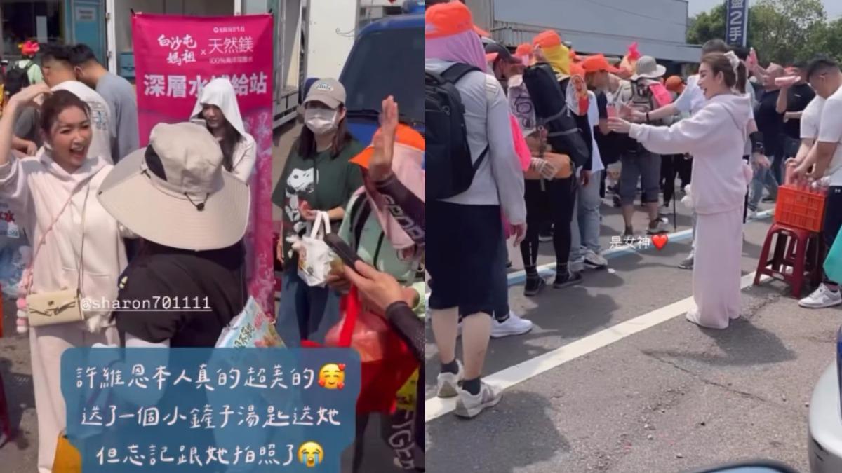 野生許維恩發結緣水！抗癌重生還願報恩　白沙屯媽祖「鑽轎腳」賜福