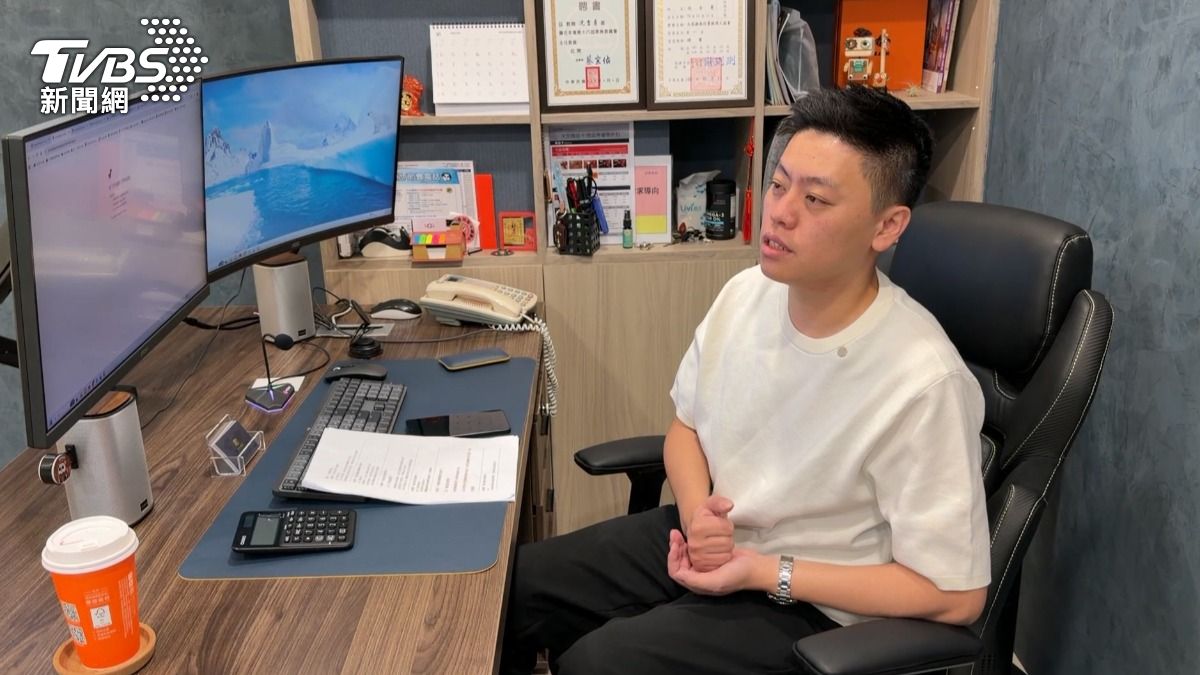 高雄知名的太金票券傳出協助詐騙集團洗錢，負責人沈吉勇交保後出面喊冤，否認與詐團有關。（圖／TVBS）