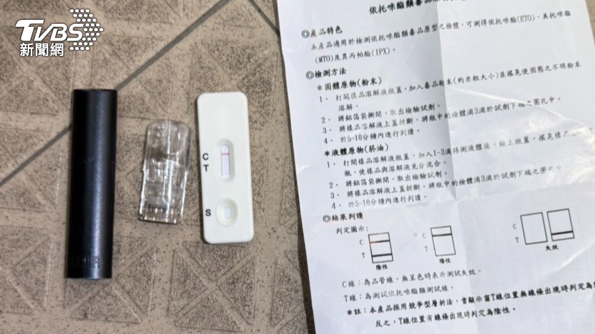 電子菸經檢驗後呈陽性反應。（圖／TVBS）
