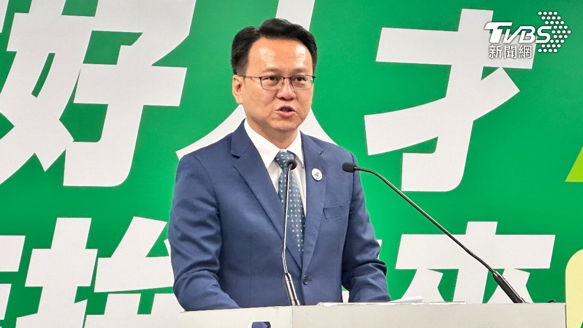 前立委莊競程參選新竹市長。(圖/潘袁詩羽攝)