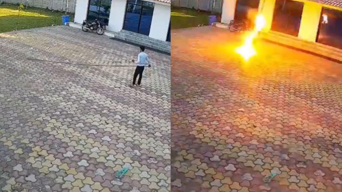 印度飯店男員工「鐵管趕猴」誤觸高壓電 爆巨大火花倒地亡