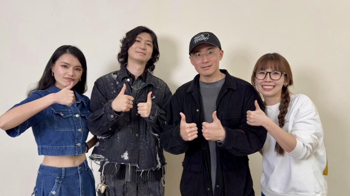 RIBINGU(左起)、王鍾惟以及莊啟馨是此次客家流行音樂大賽得獎者。(圖/新視紀整合行銷提供)