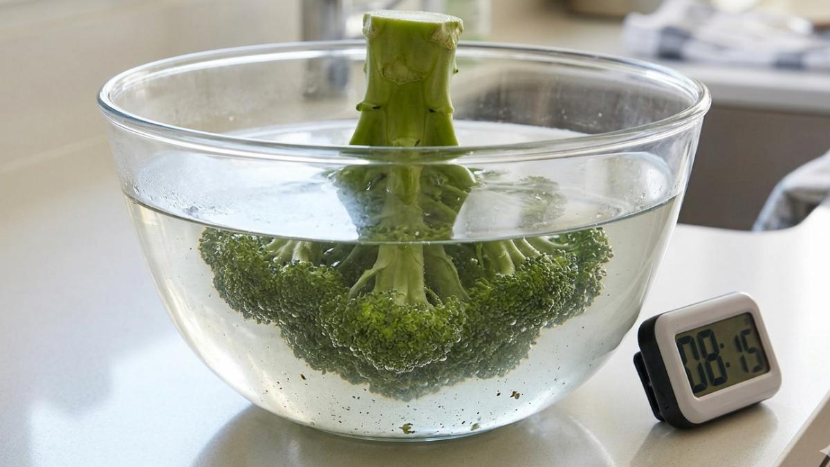 將花椰菜「整朵倒扣」才是正確洗法。(示意圖/AI生成)