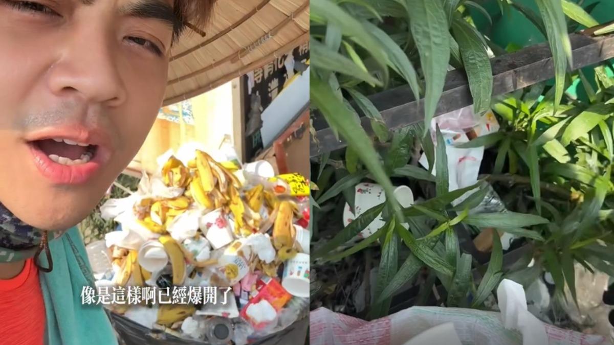 46萬香燈腳湧入!盆栽全是垃圾 袋子「滿到爆開」住戶氣炸