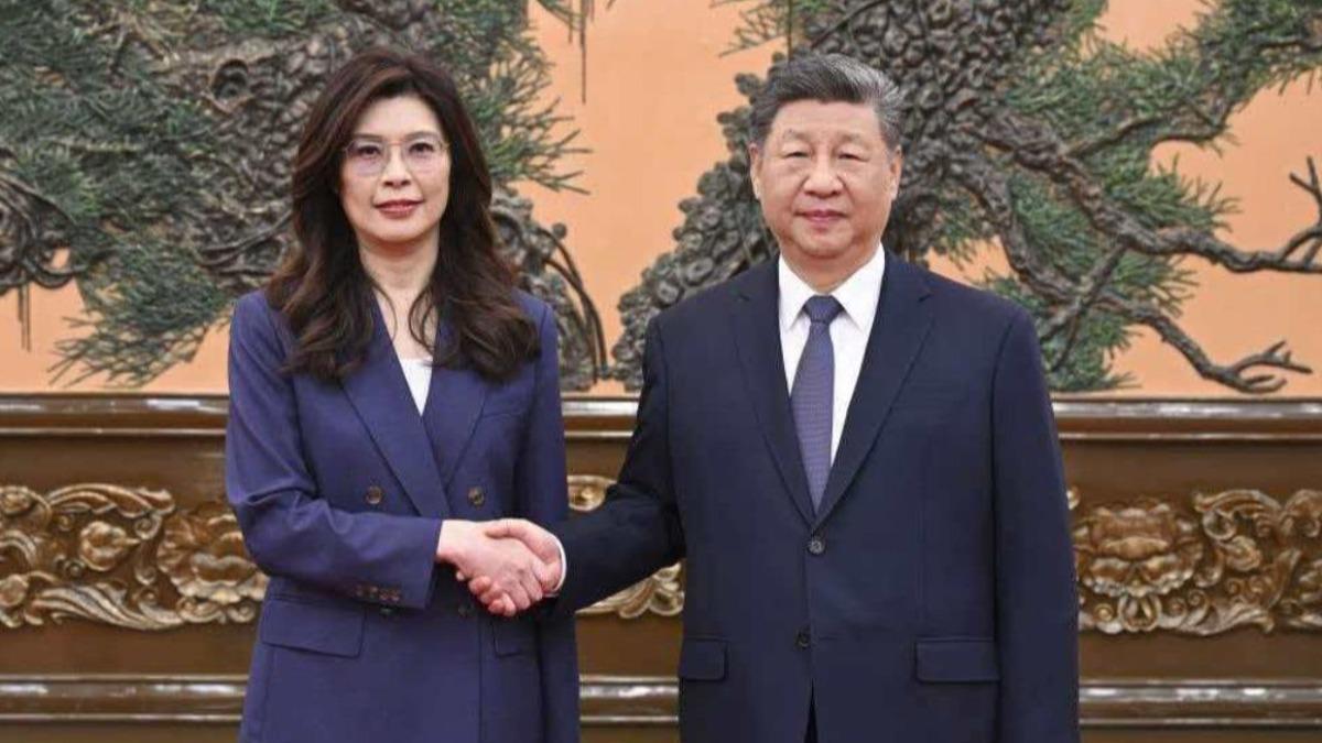 國民黨主席鄭麗文與中共總書記習近平進行「鄭習會」。(圖/國民黨提供)