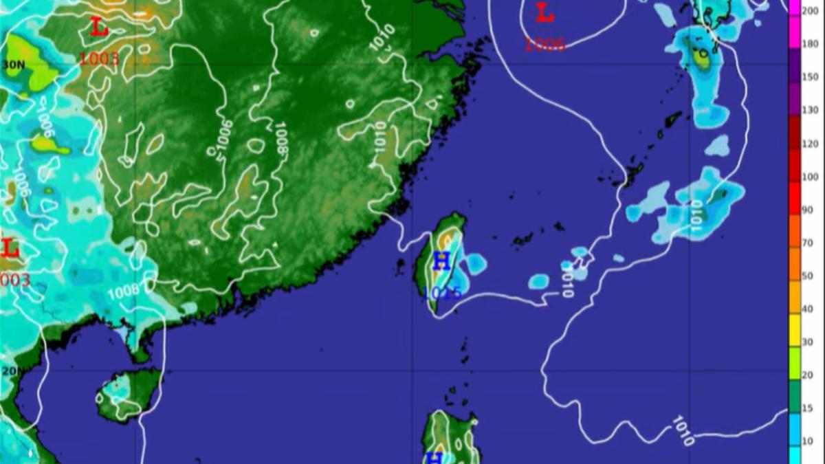 鋒面影響周末天氣。（圖／臉書＠天氣風險公司）