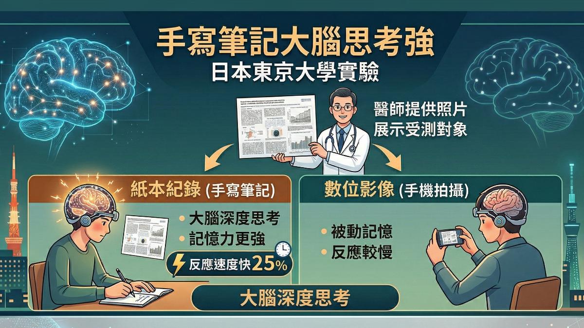 日本東京大學曾實驗過,紙本紀錄大腦深度思考。(圖/TVBS)