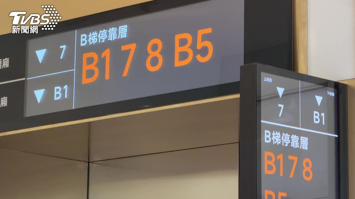 智能電梯上方都會有螢幕面板顯示會停靠的樓層。(圖/TVBS)