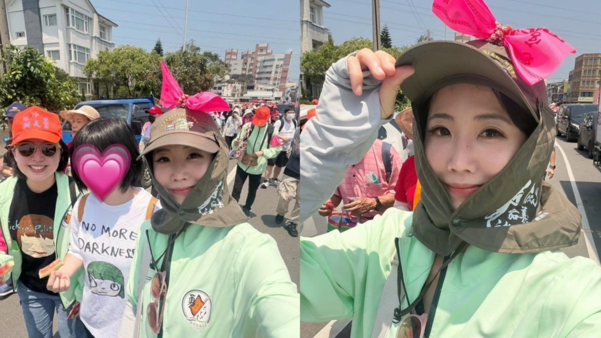 謝忻連3年追隨白沙屯媽祖進香!「一舉動」挨轟不敬 她火速道歉