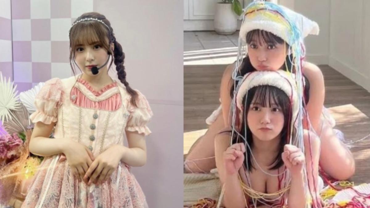 「乃木坂46」的佐藤璃果（左），「AKB48」的鈴木久留美、田口愛佳（右）都身陷醜聞，離開團體。（圖／翻攝 X）