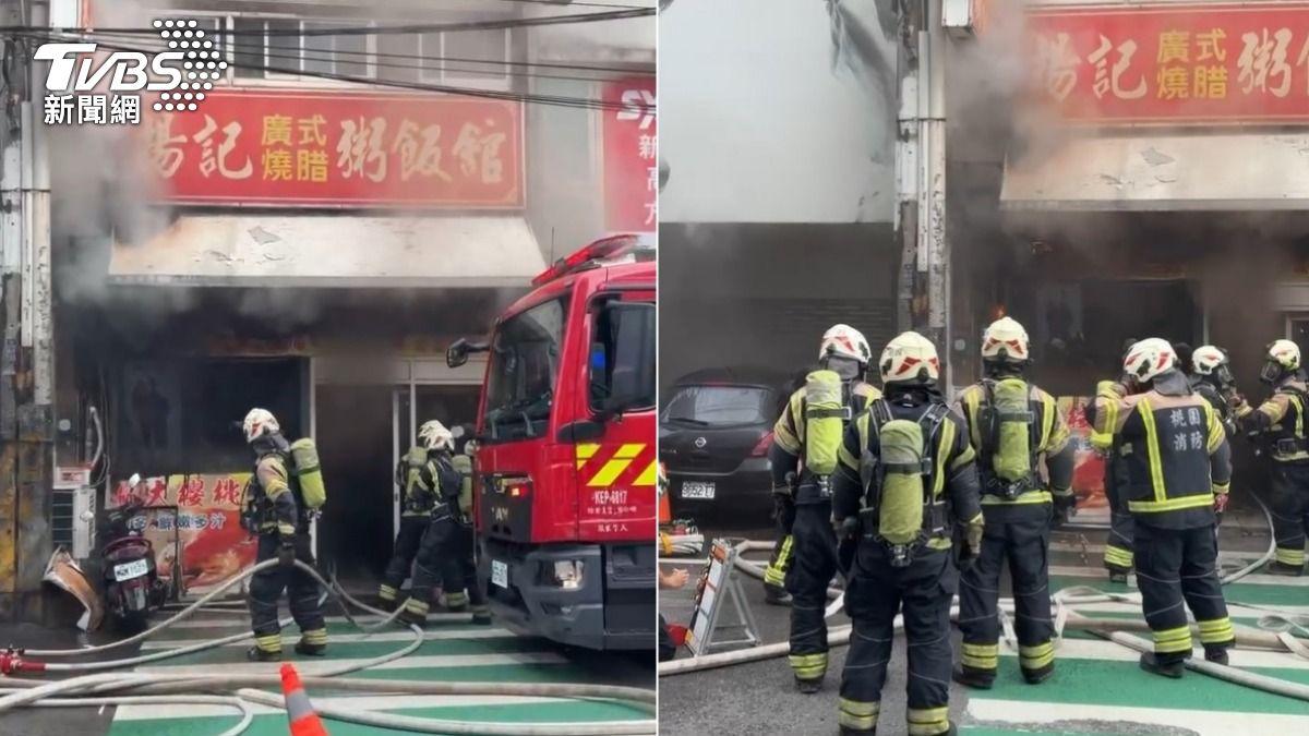 快訊/中壢燒臘便當店火警濃煙狂竄 62歲老闆命危搶救中