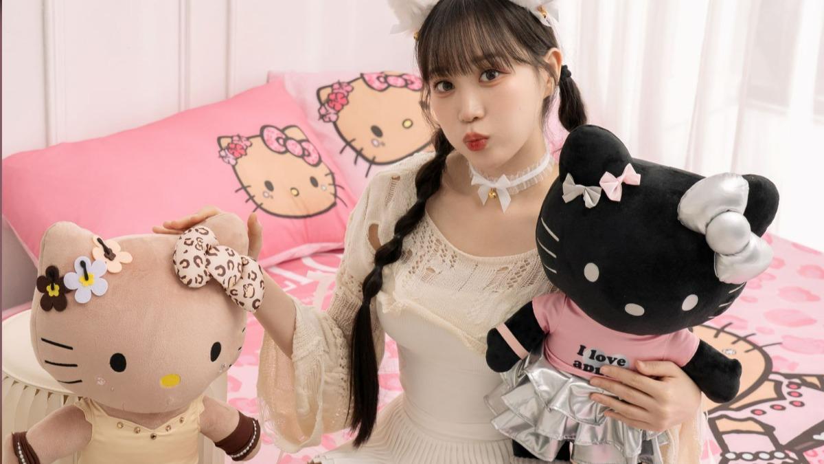 70cm大的Kitty絨毛玩偶。(圖/業者提供)
