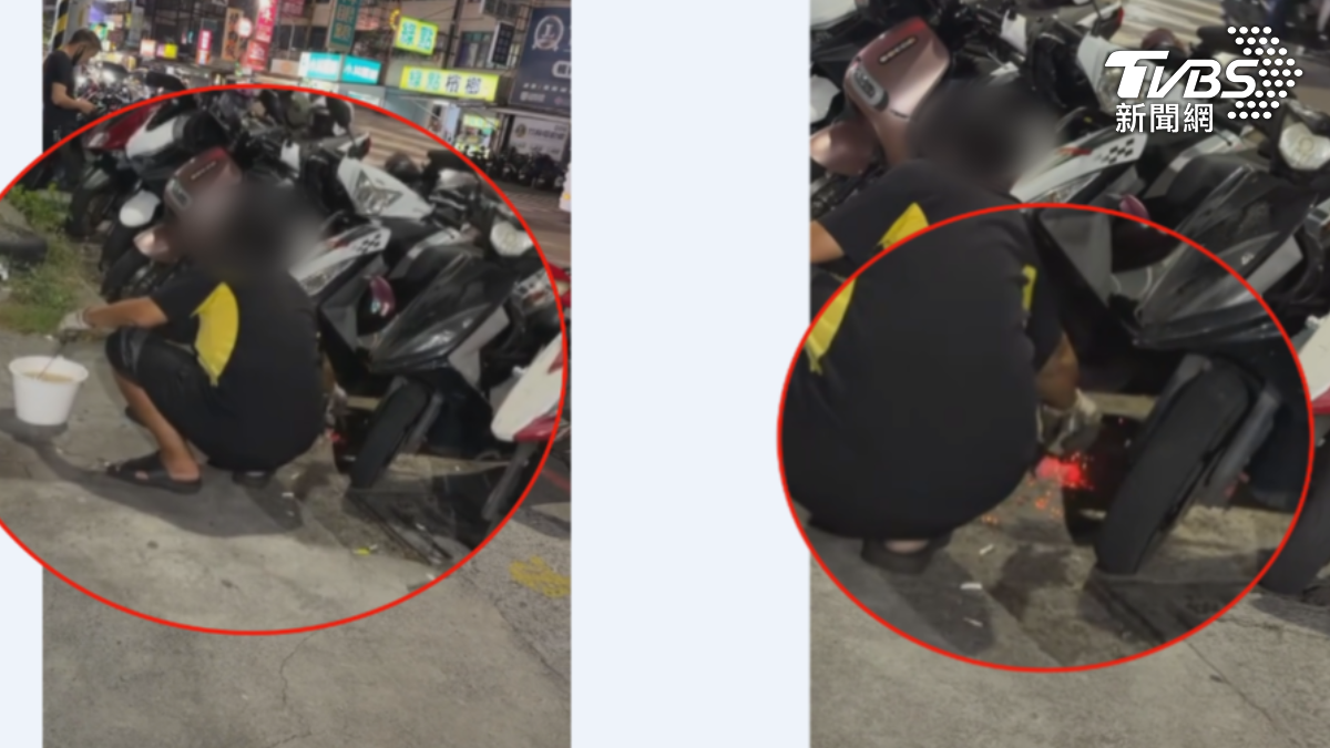 楠梓夜市驚見碳烤攤貪方便「燃燒木炭丟水溝」!環保局撈滿桶 勒令停業(圖/翻攝 threads@me.lu_)