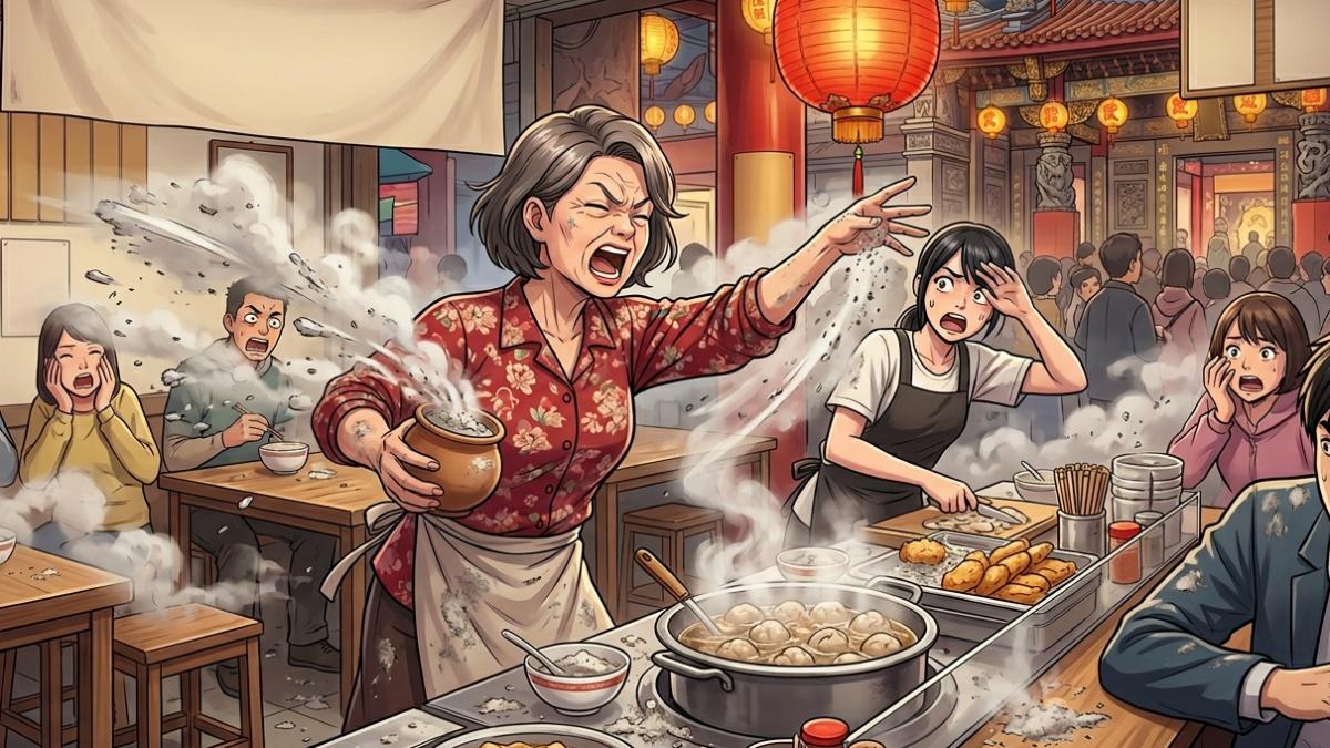 懷疑肉圓被下毒!新竹婦灑香灰、揮刀 嗆「滾出新竹」