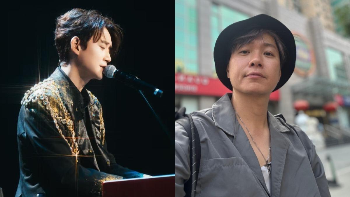 陳乃榮（左圖）和黃少谷都在演唱會上播放〈夠愛〉給歌迷唱。（圖／翻攝自陳乃榮、黃少谷微博）
