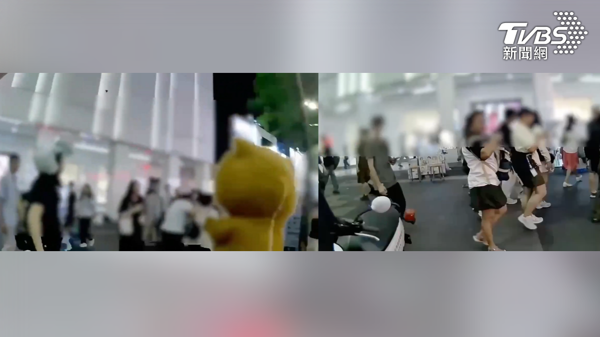 謝姓男子並無街頭藝人執照卻擺攤收費，依違反道路交通管理處罰條例開單告發，最高恐面臨2400元罰鍰（圖／TVBS）