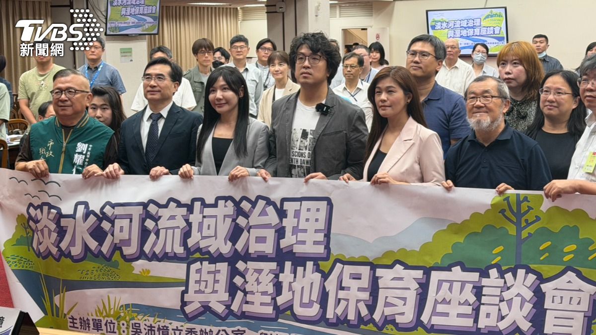 綠委吳沛憶、議員劉耀仁與洪婉臻，針對淡水河治理與河岸發展今（22）日赴立法院舉辦座談會，更邀請民進黨立委沈伯洋出席。（圖／林茜妤攝）