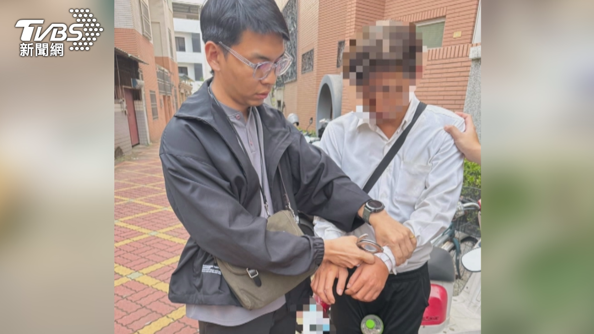 台南高中女遭陌生男「勒頸拖草叢」　路人持棍救援，嫌42歲男24小時落網。（圖／TVBS）