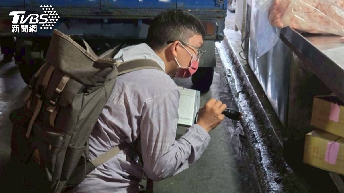 高雄市衛生局接獲通報後，隨即派遣稽查人員前往現場查看，果然在攤位附近發現老鼠蹤跡。（圖／TVBS）
