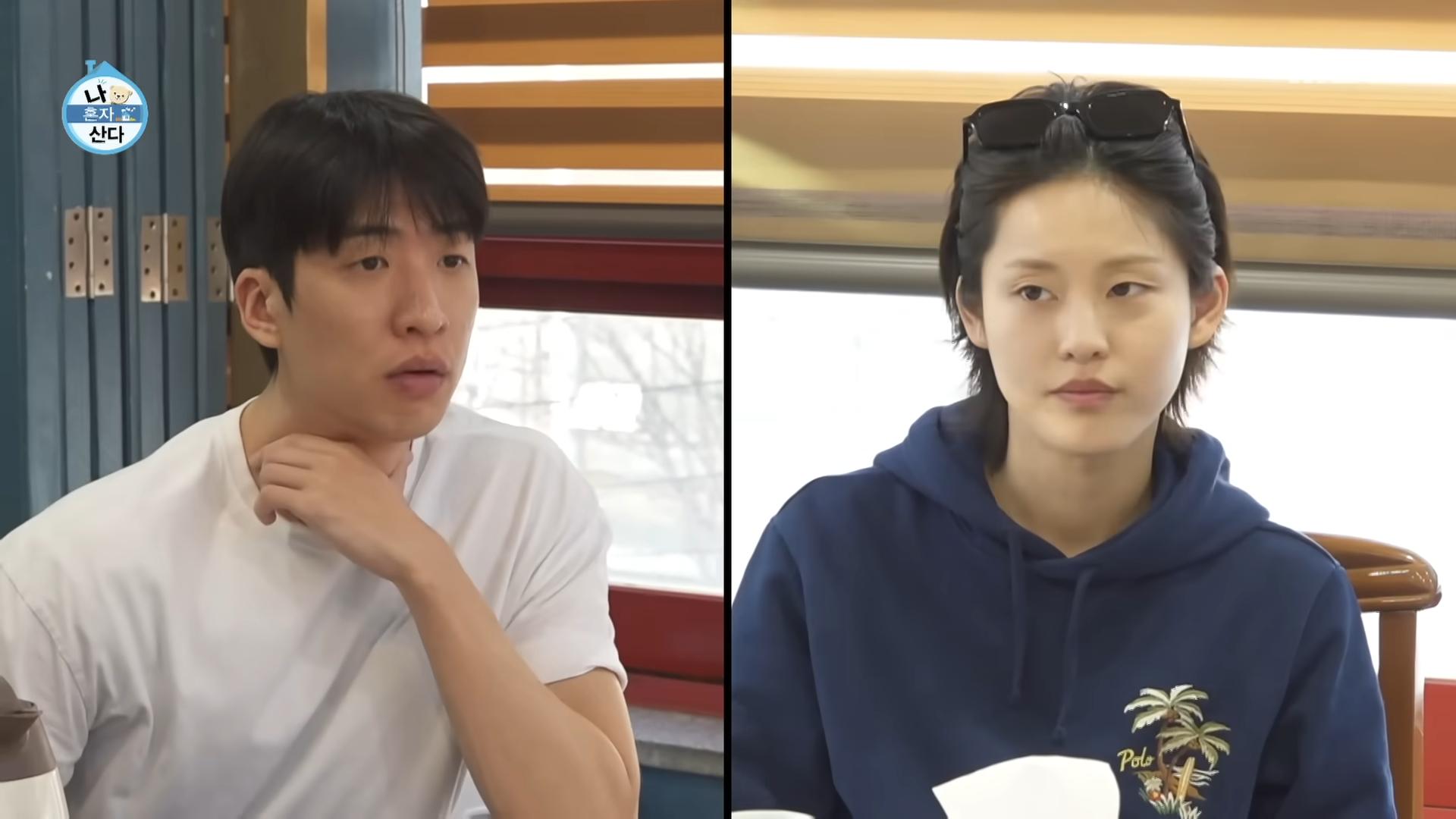 劉秀彬(左)、李妍第一時間就前往IU外公的靈堂,還準備了巧克力幫IU補充體力。(圖/翻攝自MBCentertainment YouTube)