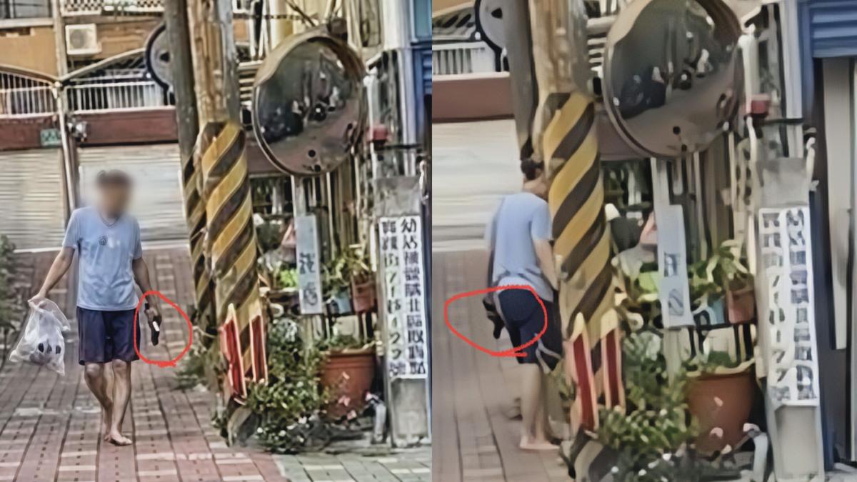 男子聲稱持槍是為了驅趕老鼠，但這說法不僅網友無法接受，警方也依社會秩序維護法送辦。（圖／翻攝_ 台南爆料公社）