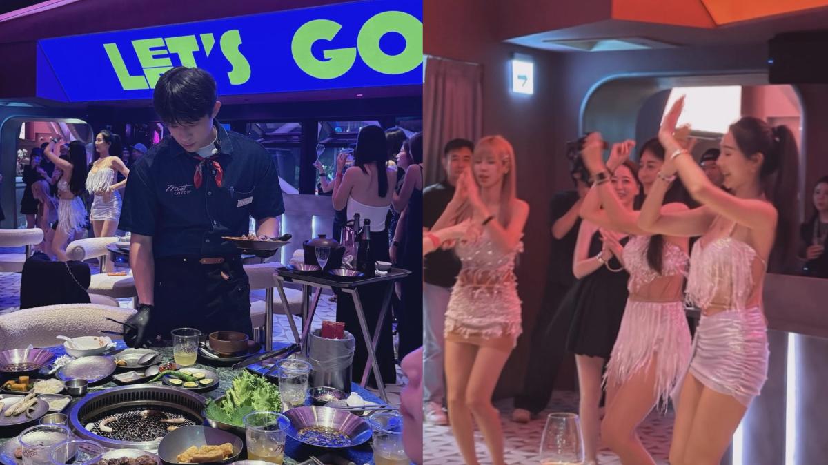 高雄燒肉市場競爭激烈，各區域店家紛紛祭出特色吸引顧客，高流中心周邊則有新開幕店家主打電音燒肉。（圖／翻攝Threads）