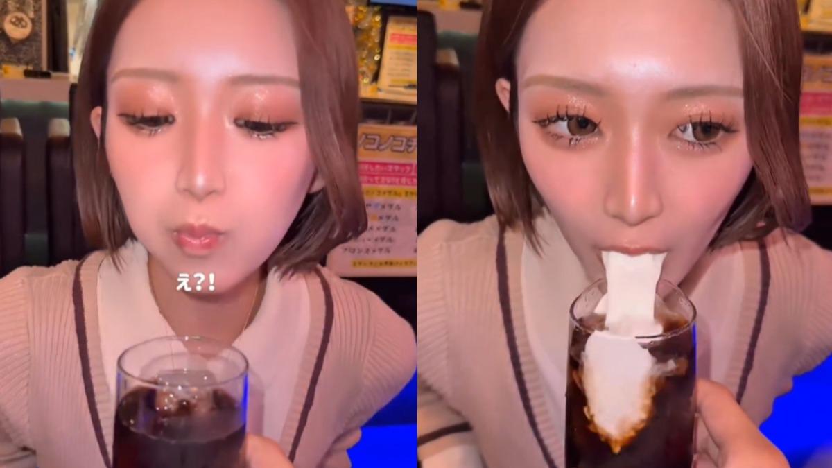 日酒吧「口吐奶製咖啡」爆紅!女店員揭背後真相:有台灣客來體驗