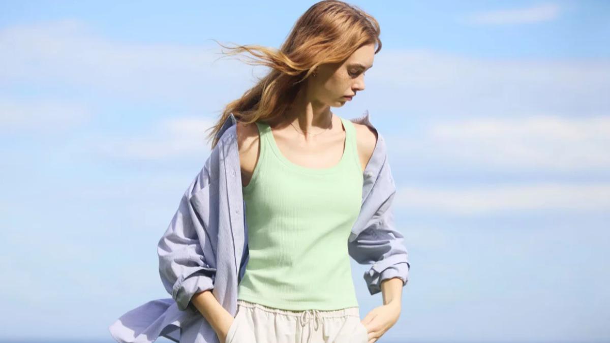 UNIQLO AIRism特色在於能快速將汗水帶離皮膚表面,加速蒸發。(圖/UNIQLO)