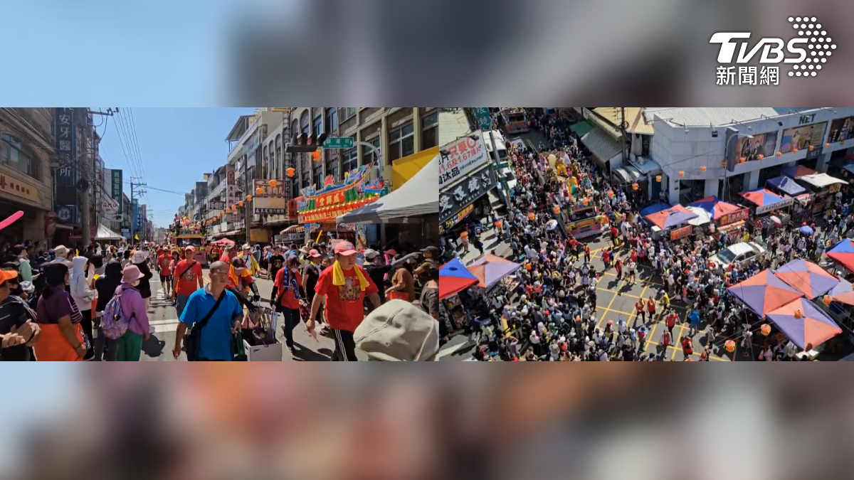 大甲媽祖遶境活動歷經9天8夜即將圓滿落幕,26日晚間10點半左右抵達鎮瀾宮安座,大批信眾湧入大甲市區,街道兩旁人潮擠爆(圖/TVBS)