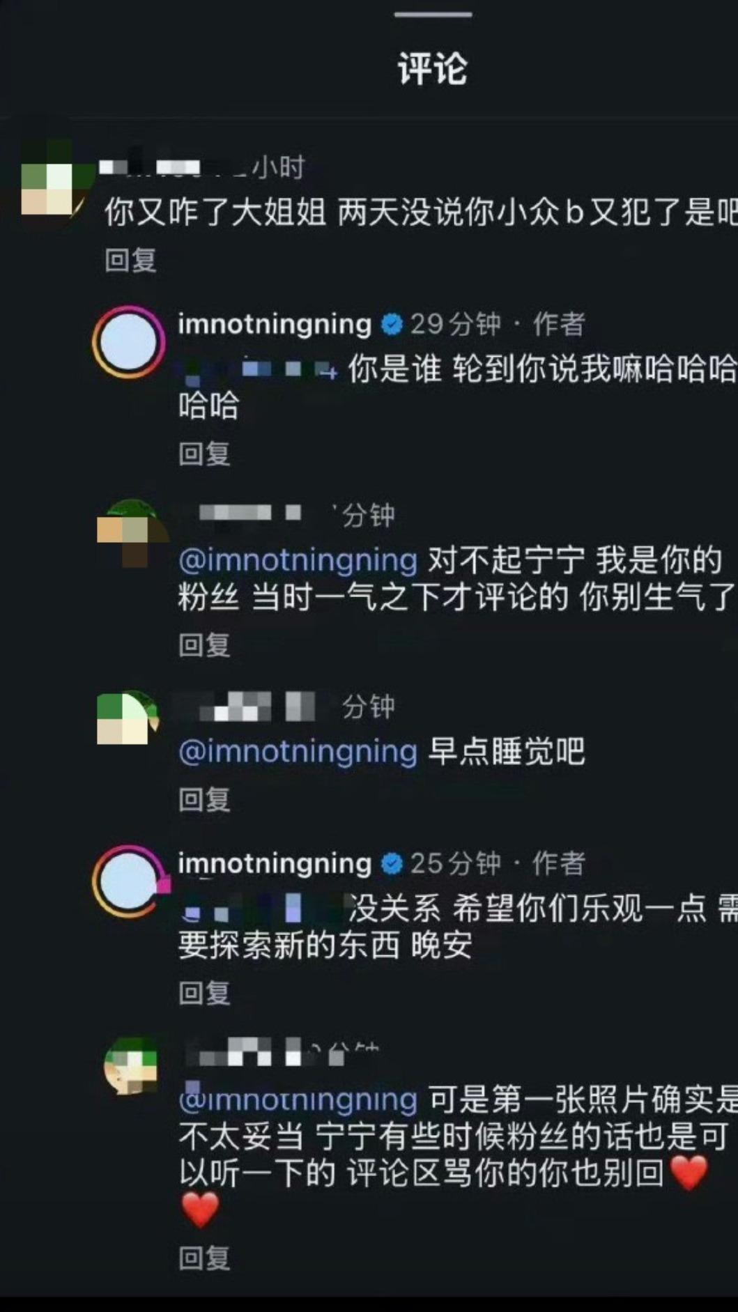 寧寧霸氣回嗆網友。(圖/翻攝自IG)
