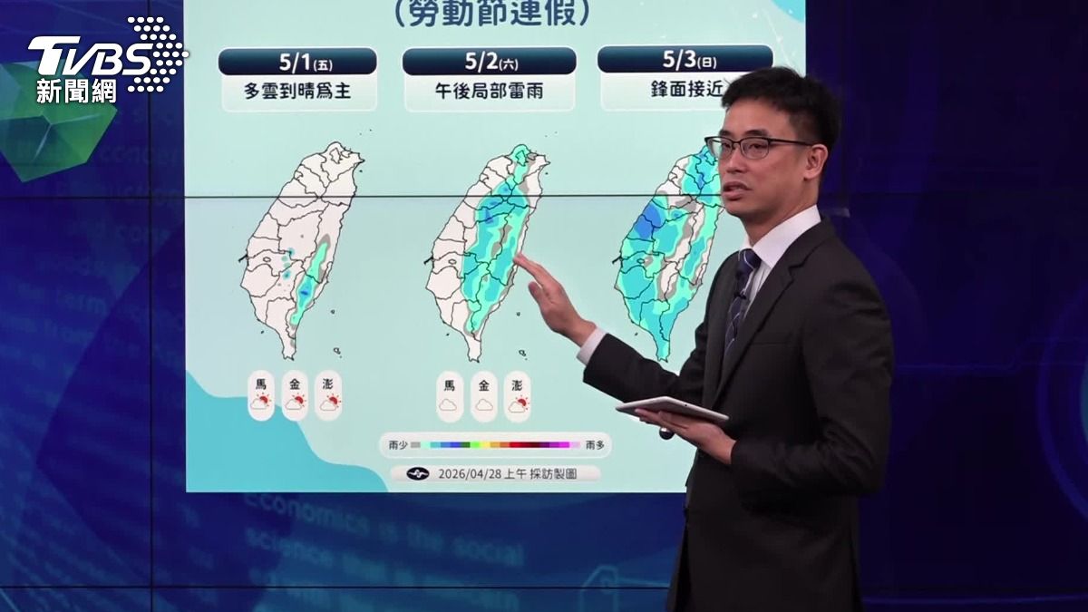 五一連假首日天氣轉晴，週日再有鋒面會漸漸靠近。（圖／TVBS）