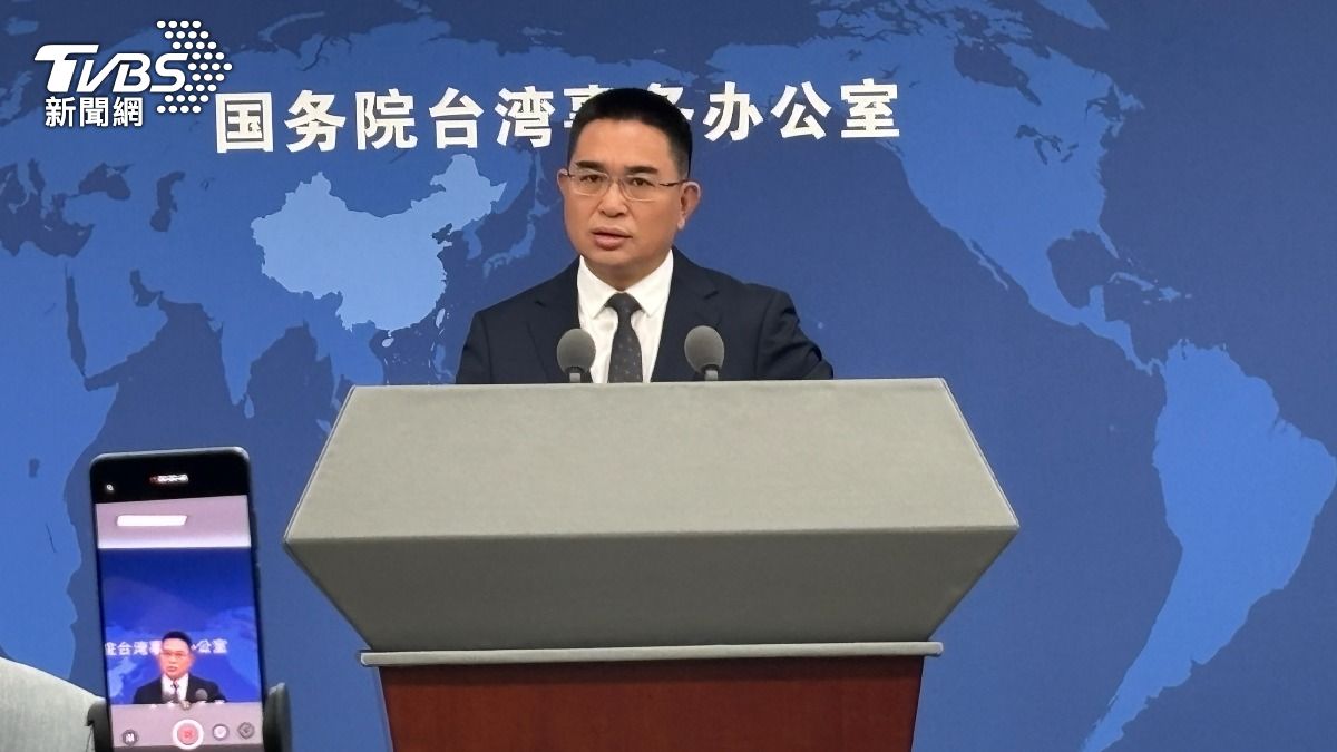 大陸國台辦新聞發言人陳斌華。(圖/TVBS)