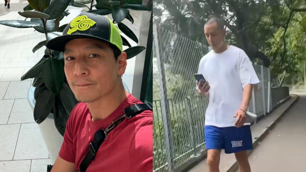 男神吳彥祖光頭造型曝光！半山散步被捕獲　狂滑手機超愜意