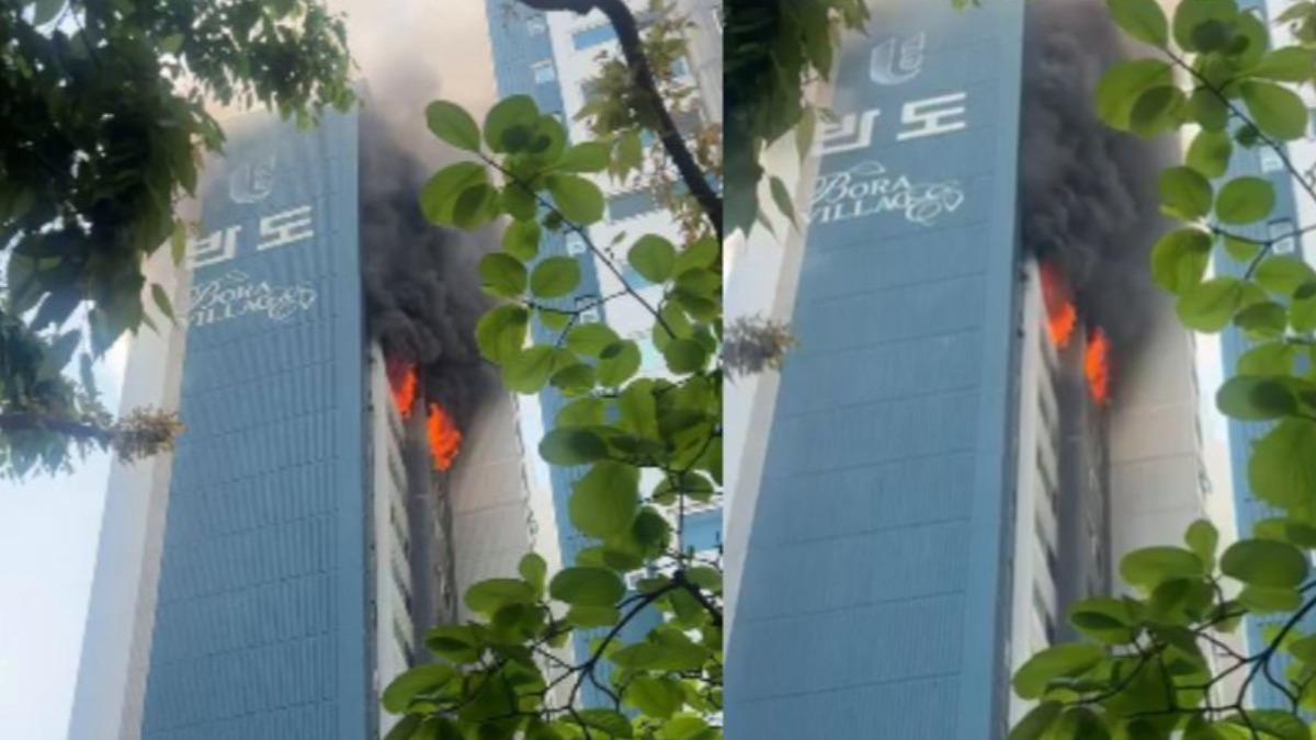 南韓京畿道20層樓公寓火警至少2死5傷 一人高處墜落