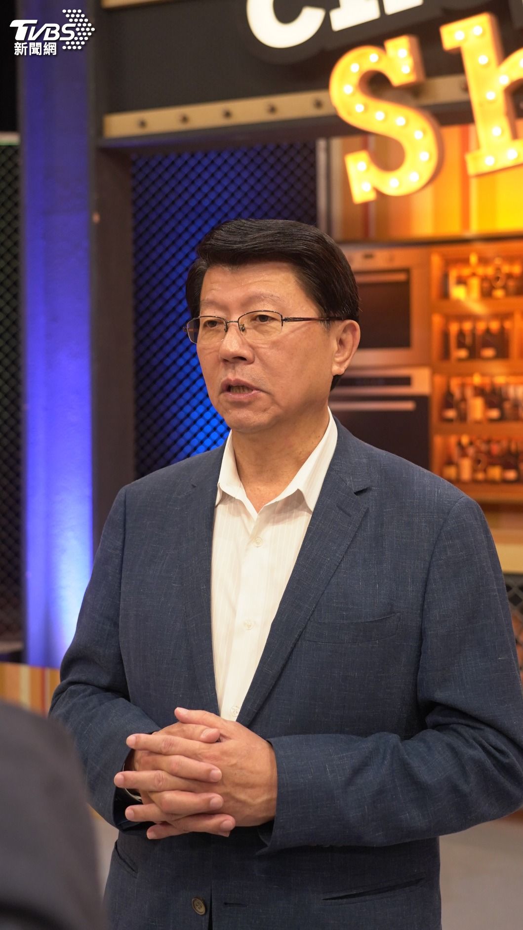 謝龍介在全國推廣台語。(圖/TVBS)
