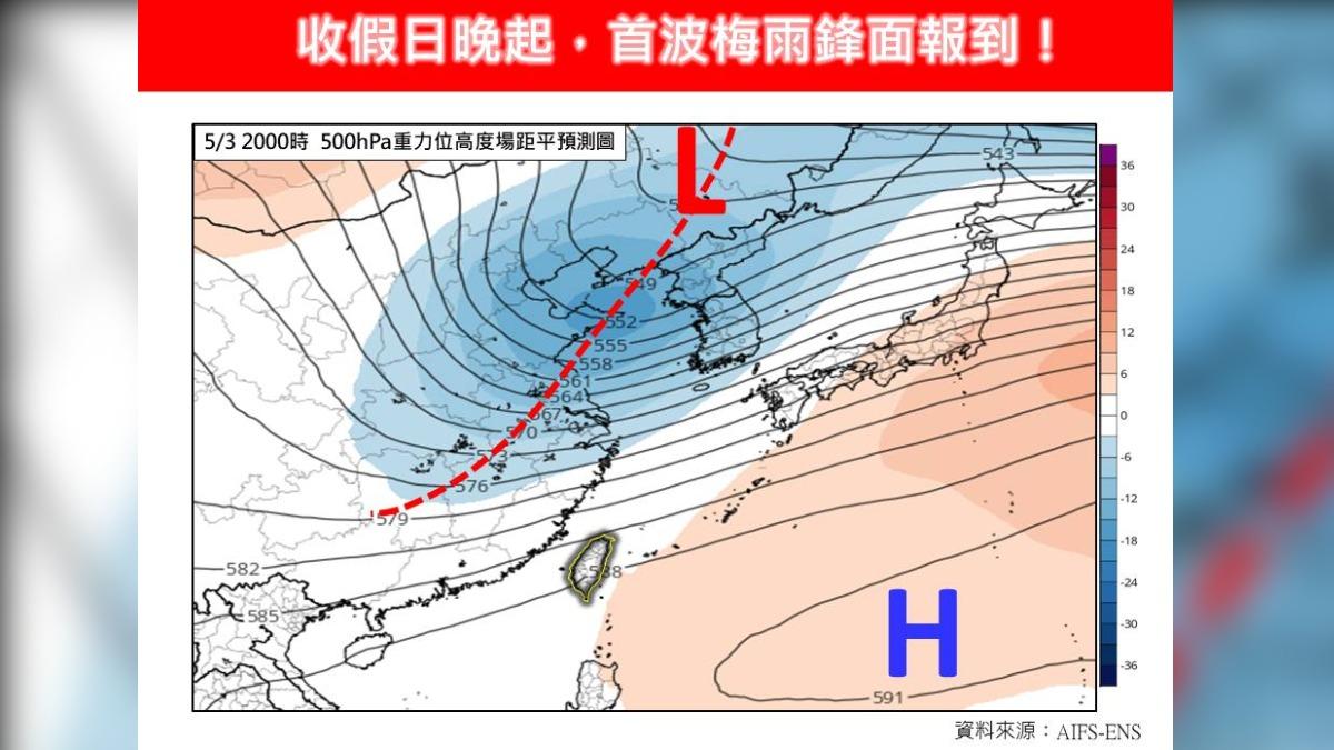 天氣/先放晴後變天!今「體感炎熱」水氣減少 收假梅雨鋒面殺到