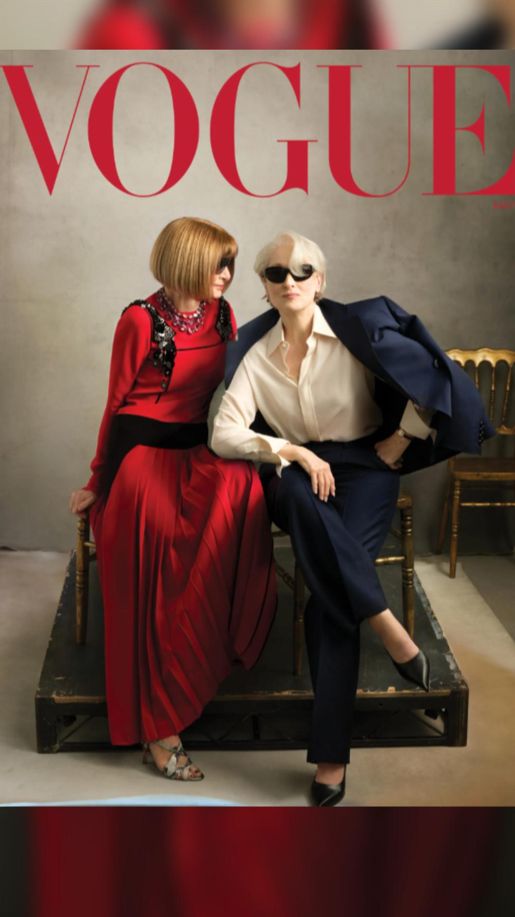 梅莉史翠普、安娜溫圖登上《VOGUE》封面。(圖/翻攝自VOGUE)