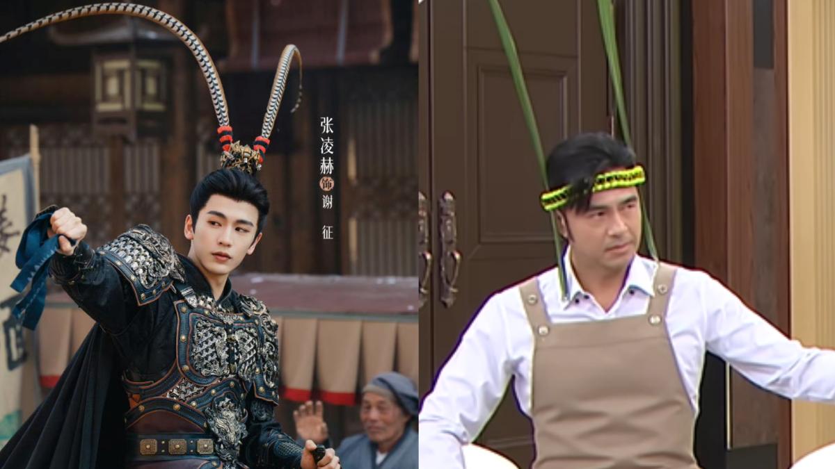黃玉榮低成本造型扮《逐玉》武安侯。（圖／翻攝自微博、三立台劇YouTube）