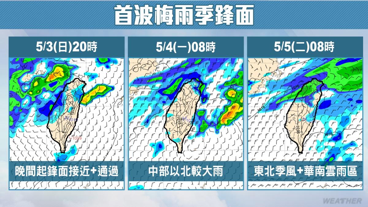 五一連假天氣-梅雨季-梅雨鋒面-午後雷陣雨-明天天氣-天氣預報-一週天氣-明天天氣如何-一週天氣台北-今天天氣