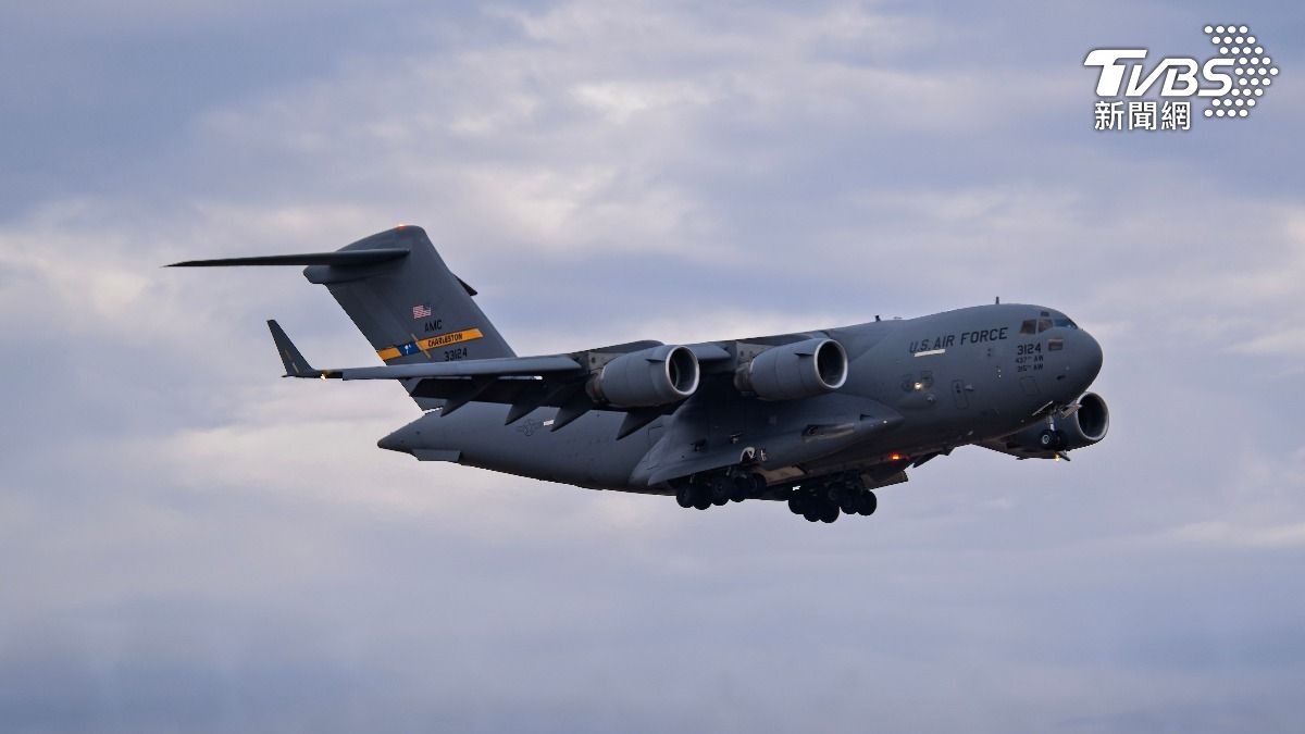 美軍C-17運輸機。（示意圖，非當事飛機／shutterstock達志影像）