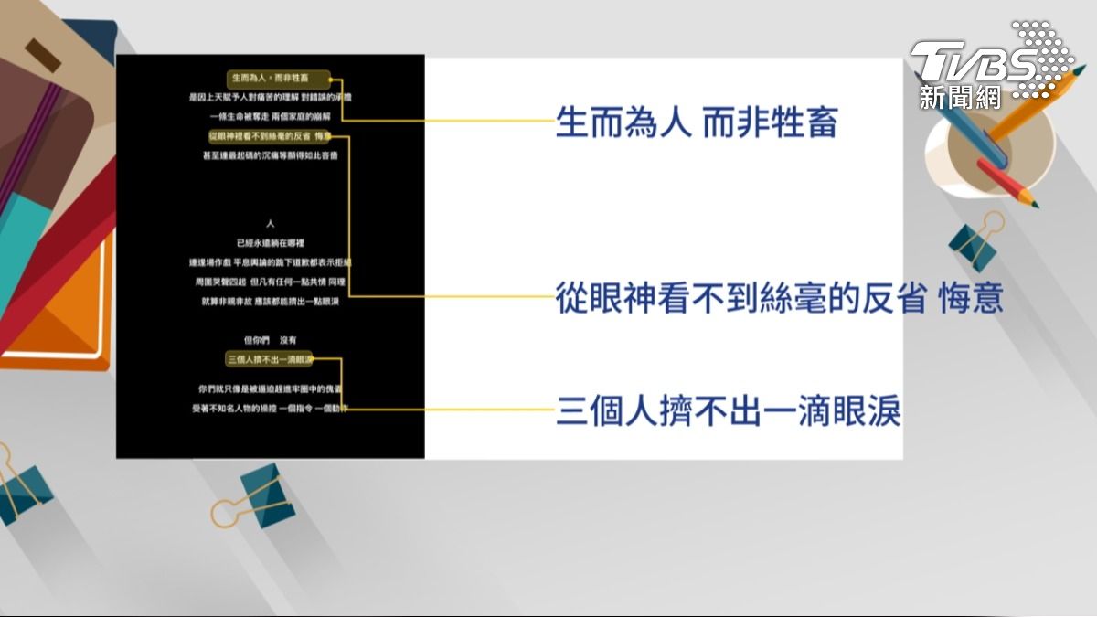 女大生靈堂致歉後,女警的男友仍發文痛批,質疑過程沒有一滴眼淚,也批評他們是來點頭非鞠躬。(圖/TVBS)