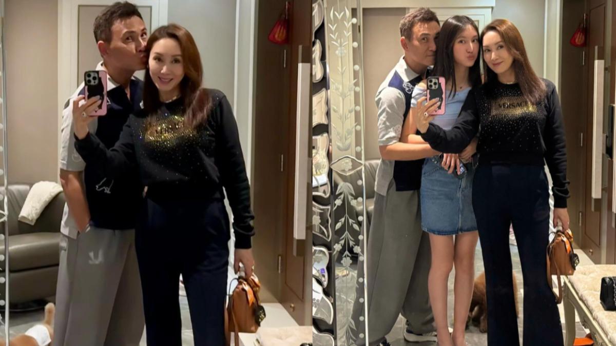 郭可盈在IG曬出與老公的甜蜜合照,以及一家三口的溫馨全家福。(圖/翻攝自IG@khy_official)