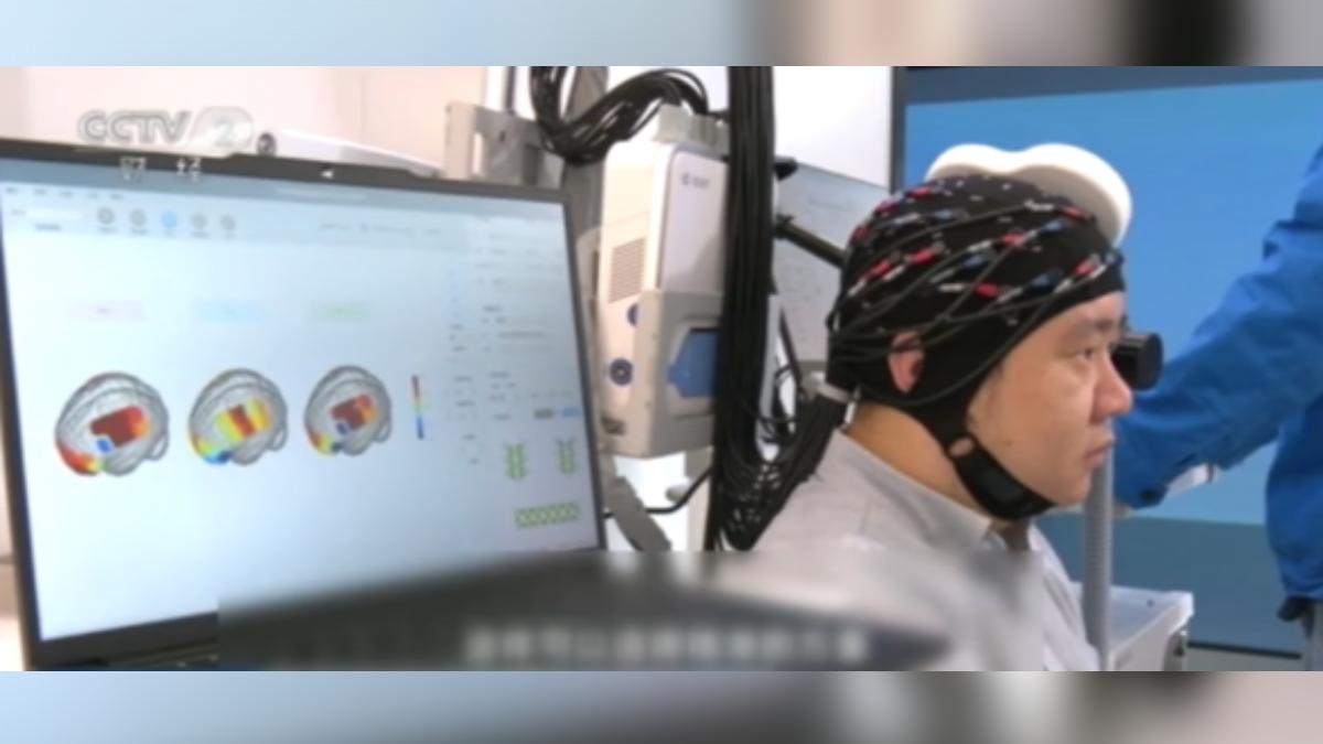 腦機接口技術不僅能幫助患者復健,還能幫助盲人識別光影輪廓,輔助治療睡眠問題和憂鬱症等等。(圖/大陸央視新聞)