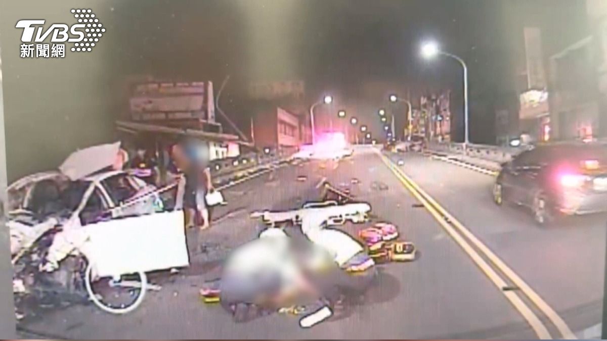 目睹新婚妻遭高速撞亡！丈夫崩潰欲打肇事者。(圖／TVBS)