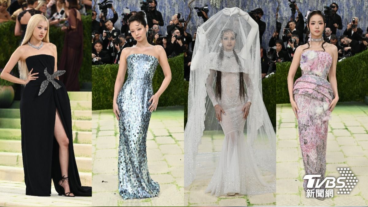 Met Gala/BLACKPINK全員到齊!Jennie壓軸像美人魚上岸 Lisa「第二雙手」超前衛