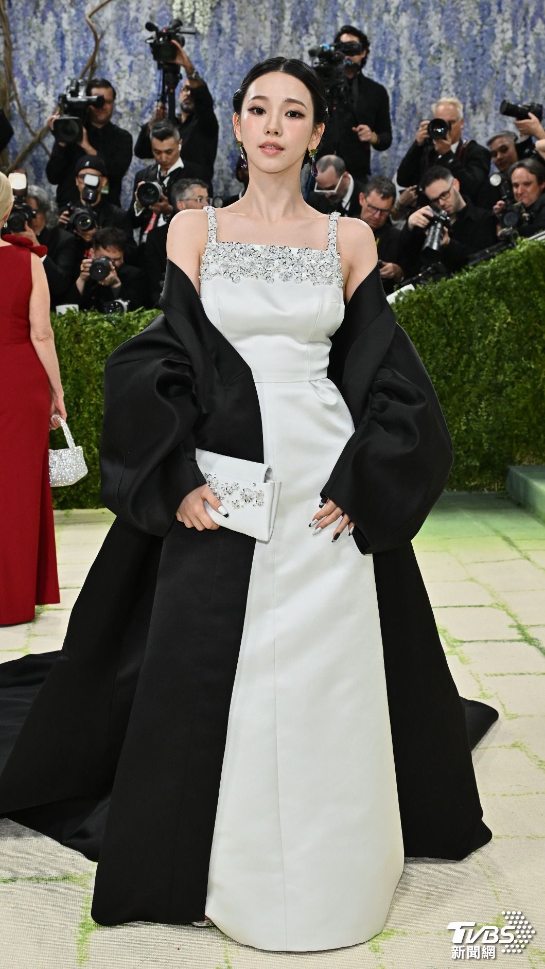 Karina首度參與Met Gala,行程保密到家,結果相當令人驚艷。(圖/達志影像美聯社)
